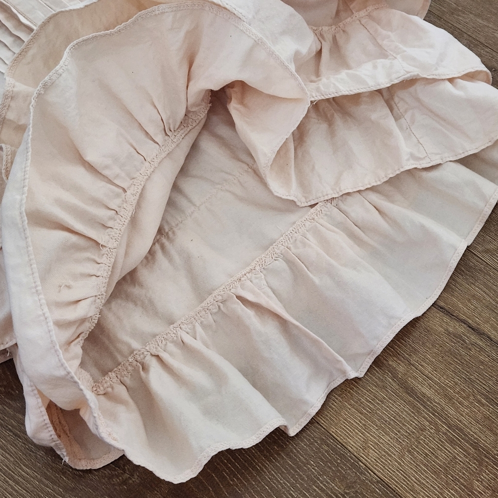 J.Crew Wmns Tiered Pin Tuck Cotton Shirt Mini Dress Ruffle Twee Preppy Academia - Picture 7 of 9